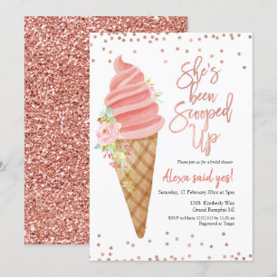 IJsme crème is een vrijgezellenfeest-invitat met d Kaart