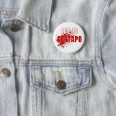 IJsmigratie is Gestapo Anti Trump Ronde Button 5,7 Cm (In situ)