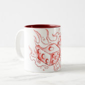 ijsontvlamming tweekleurige koffiemok (Voorkant links)