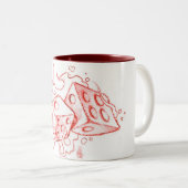 ijsontvlamming tweekleurige koffiemok (Voorkant rechts)