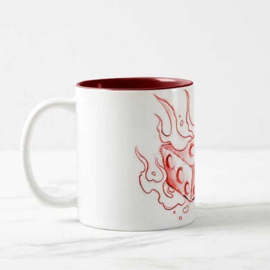 ijsontvlamming tweekleurige koffiemok (Links)