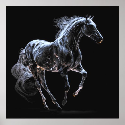 IJspaard, Abstracte kleuren, Art Print Wall (Voorkant)