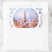 IJspaleis/Winterbal/Krans/ Rechthoekige Sticker (Tas)