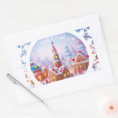 IJspaleis/Winterbal/Krans/ Rechthoekige Sticker (Envelop)