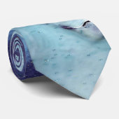 Ijsparade Abstract Koelblauwe Das (Opgerold)