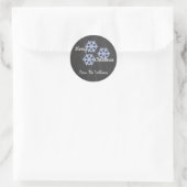 Ijspegels Schoolbord Ronde Sticker (Tas)