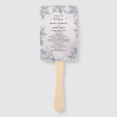 Ijspegels Witte Winter Wonderland Bruiloft  Handwaaier (Voorkant)