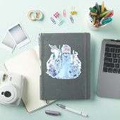 IJsprinses met witte leeuw en vlinders Sticker (iPad Cover)