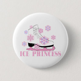 Ijsprinses Schaatsen Ronde Button 5,7 Cm