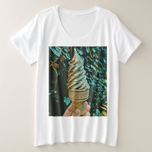 Ijsrecept Grote Maat T-shirt (Design voorkant)