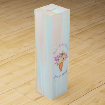 Ijsregen bruidsdouche wijncadeau doos