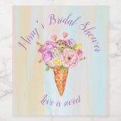 Ijsregen, Bruidsmeisjesfeest Fleslabel Wijn Etiket (Enkel label)