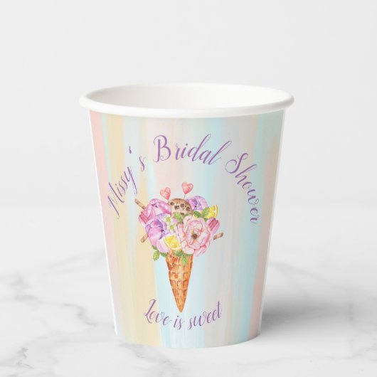 Ijsregen, Bruiloftsfeest papieren Beker (Voorkant)