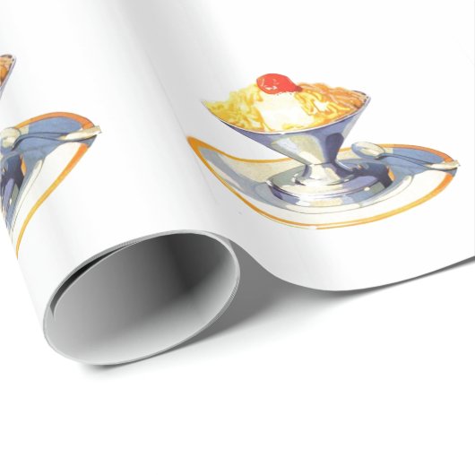 ijsretro dessert food cadeaupapier (Rol Hoek)
