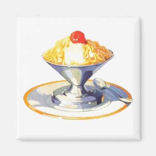  ijsretro dessert food magneet (Voorkant)