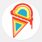 ijsretro dripz ronde sticker (Voorkant)