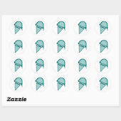 ijsretro dripz ronde sticker (Vel)