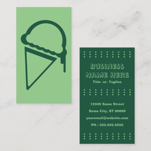 ijsretro dripz visitekaartje (Voorkant / Achterkant)