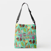 Ijsroom Achtergrond Crossbody Tas (Achterkant)