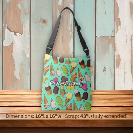 Ijsroom Achtergrond Crossbody Tas