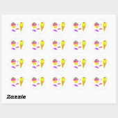 IJsroom en cupcake-Stickers Ronde Sticker (Vel)