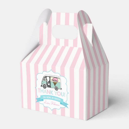 Ijsroom Party Favor Doos Bedankdoosjes (Voorkant Zijde)