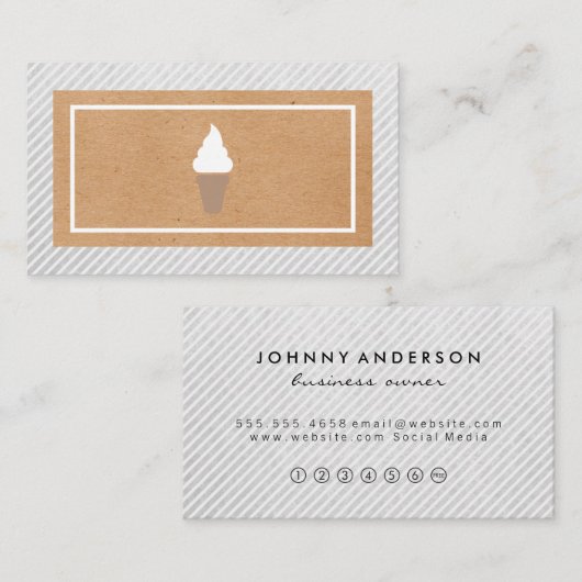 Ijsroom Spiraal Icoon Natuurlijke Uitzicht Trouwe Klantenkaartje (Voorkant / Achterkant)