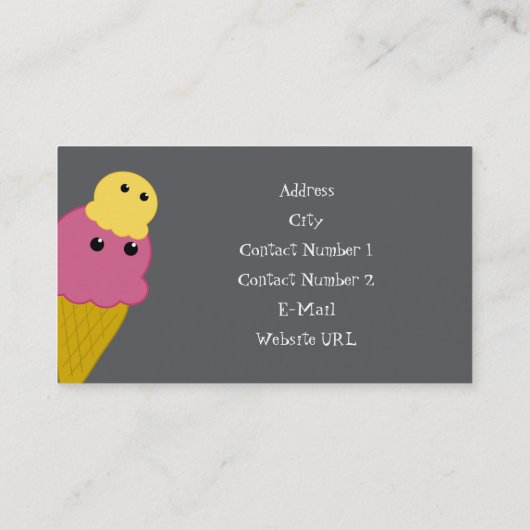 IJsroom Visitekaartje (Achterkant)