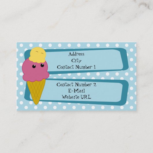 IJsroom Visitekaartje (Achterkant)