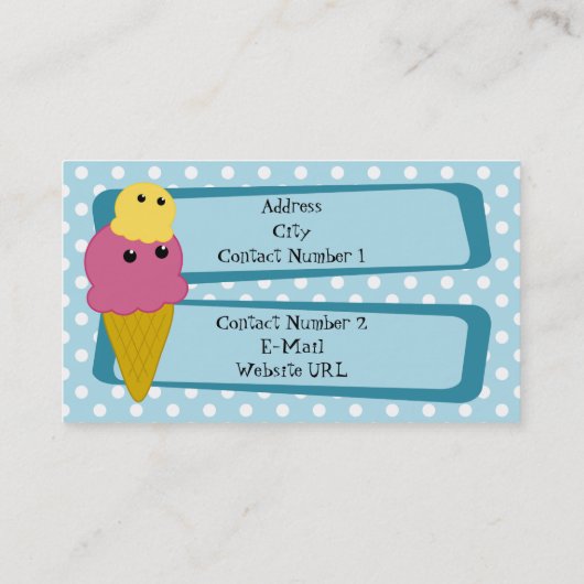 IJsroom Visitekaartje (Achterkant)