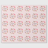 Ijsroomfeest Popsicles Kegels Roze Cadeaupapier (Vlak)