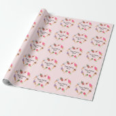 Ijsroomfeest Popsicles Kegels Roze Cadeaupapier (Uitgerold)