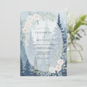 Ijsroze bosbruiloft met Eucalyptus Kaart (Staand voorkant)