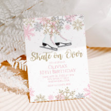 IJsroze goud glitter snowflakes Birthday