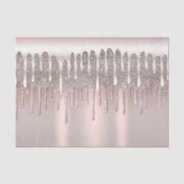 Ijsroze Roségoud Diamant Glitter Drip Sweet 16 Tissuepapier