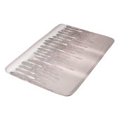 Ijsroze Roségoud Diamant Glitter Glans Drip Badmat (Gekanteld)