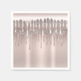 Ijsroze roze gouden diamant glans druipende Sweet  Servet