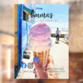 IJssalon bestelwagen feestwinkel evenement eten  R Raamsticker (Vel 2)