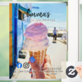 IJssalon bestelwagen feestwinkel evenement eten  R Raamsticker (Huis)