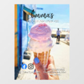 IJssalon bestelwagen feestwinkel evenement eten  R Raamsticker (Vel)