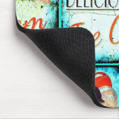  ijssalon bord turquoise nostalgisch muismat (Hoek)