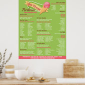 IJssalon Logo, IJssalon Menu Poster (Keuken)