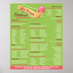IJssalon Logo, IJssalon Menu Poster