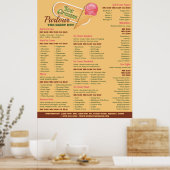 IJssalon Logo, IJssalon Menu Poster (Keuken)