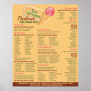 IJssalon Logo, IJssalon Menu Poster