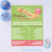 IJssalon Logo, IJssalon Reclame Flyer (Enkel)