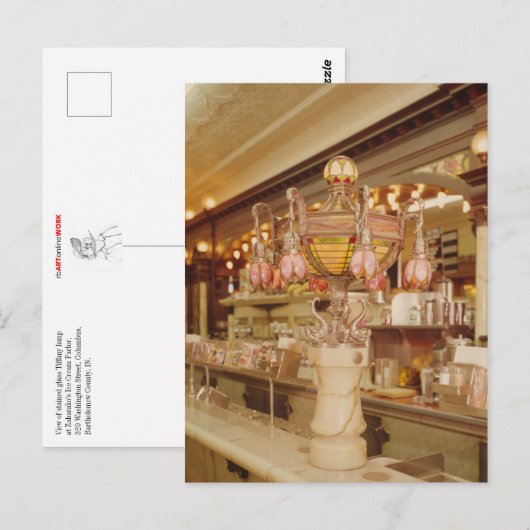 IJssalon met Tiffany Lamp Briefkaart (Voorkant / Achterkant)