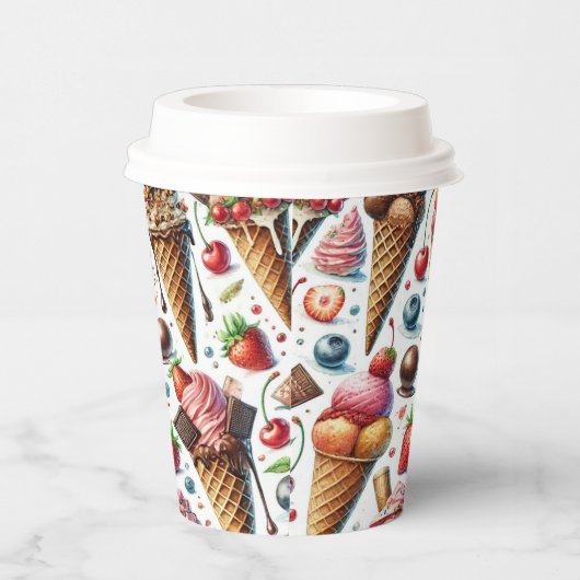 ijssalon papieren bekers (Rechts)