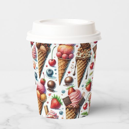 ijssalon papieren bekers (Voorkant)