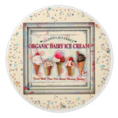  ijssalon teken keramische knop (Voorkant)